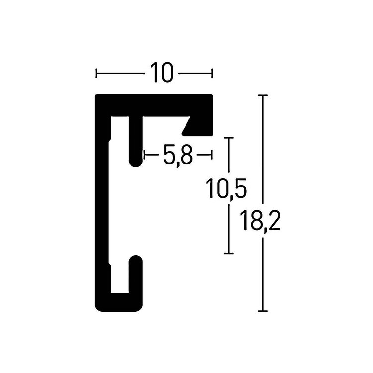 Alu-Rahmen C2 13x18 Str.Grau matt 63251