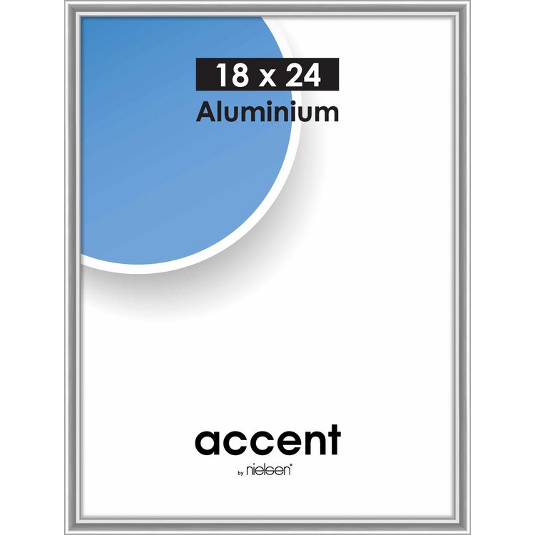 Alu-Rahmen Accent 18x24 Silber glanz 53423