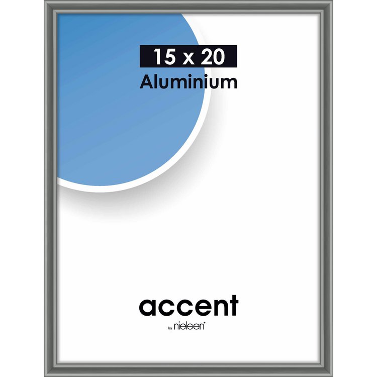 Alu-Rahmen Accent 15x20 Stahlgrau gl. 51325