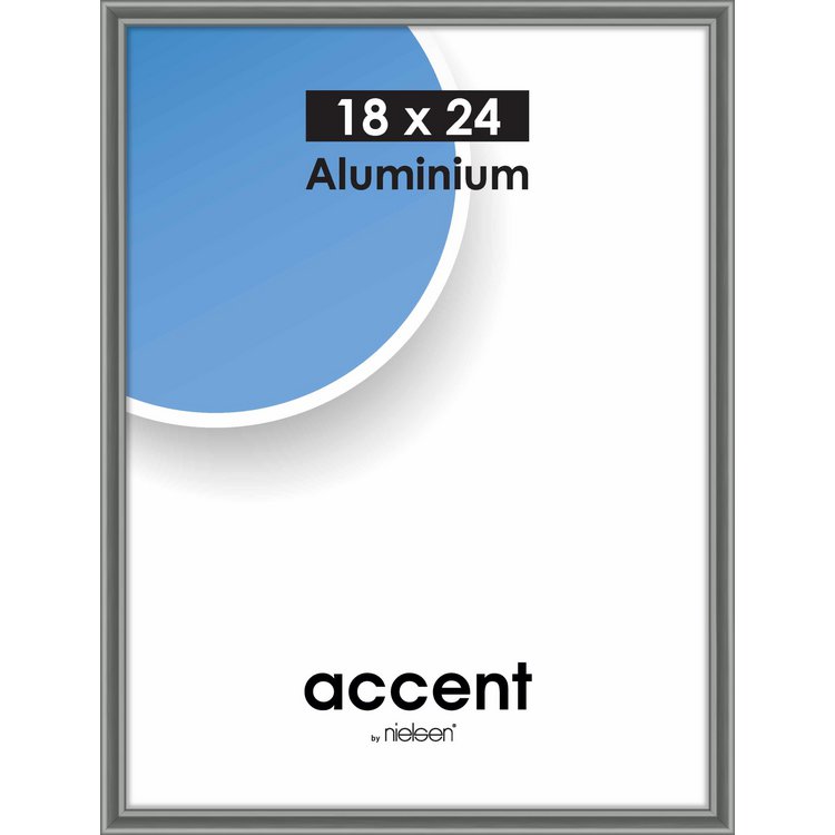 Alu-Rahmen Accent 18x24 Stahlgrau gl. 53425
