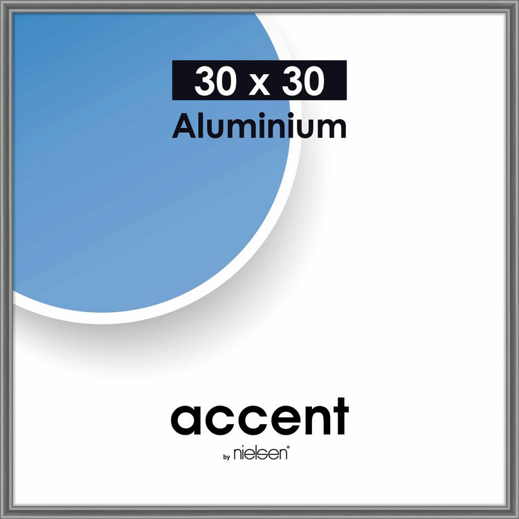 Alu-Rahmen Accent 30x30 Stahlgrau gl. 54125