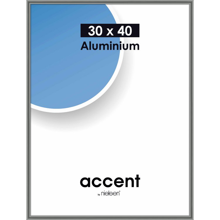 Alu-Rahmen Accent 30x40 Stahlgrau gl. 52425