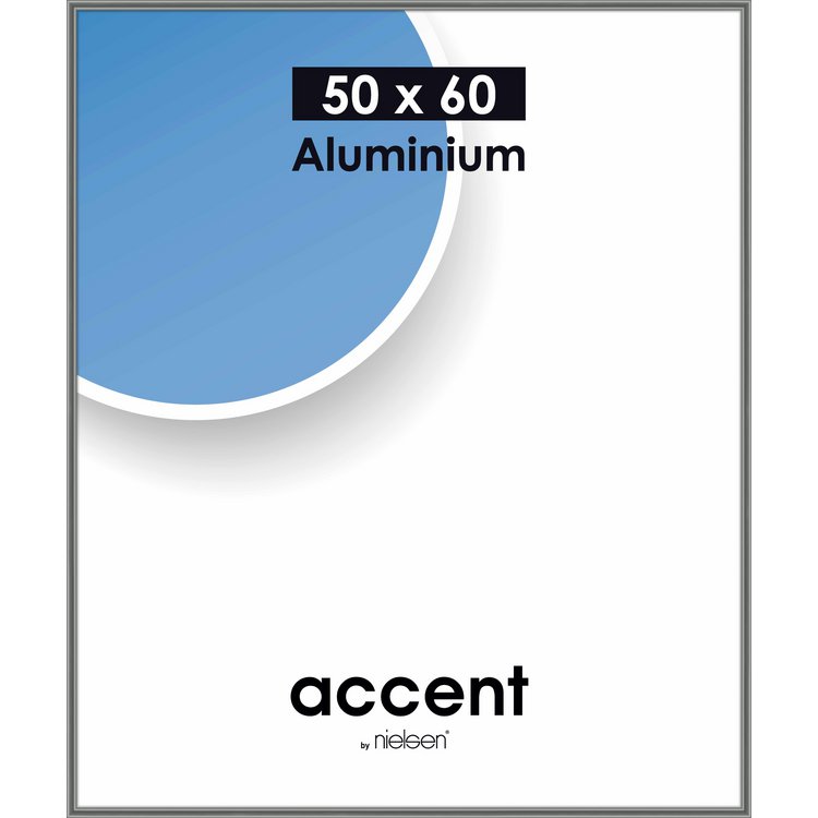 Alu-Rahmen Accent 50x60 Stahlgrau gl. 52625