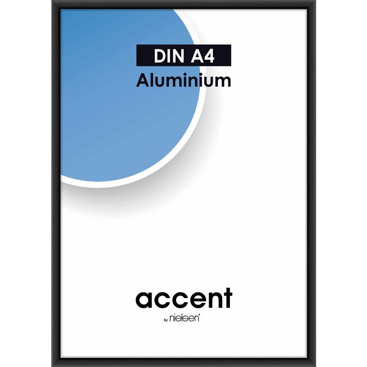 Alu-Rahmen Accent 21x29.7 Schwarz matt 52126