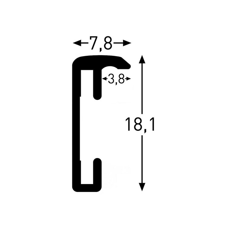 Alu-Rahmen Accent 21x29.7 Schwarz matt 52126
