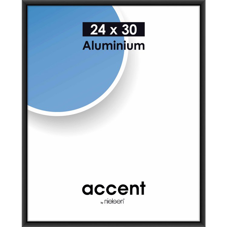 Alu-Rahmen Accent 24x30 Schwarz matt 52226