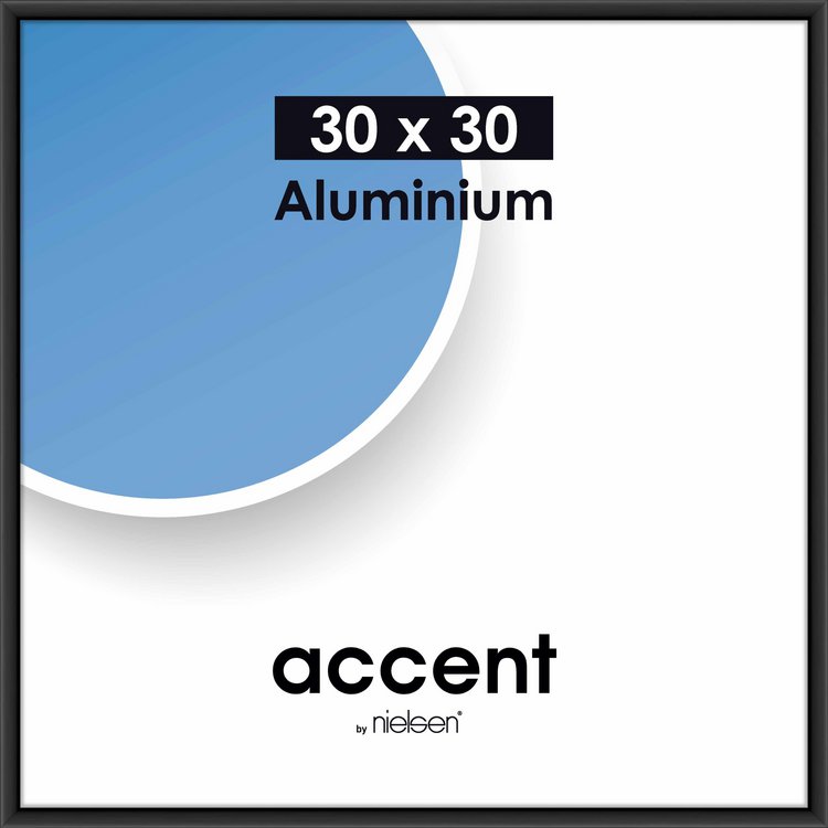Alu-Rahmen Accent 30x30 Schwarz matt 54126