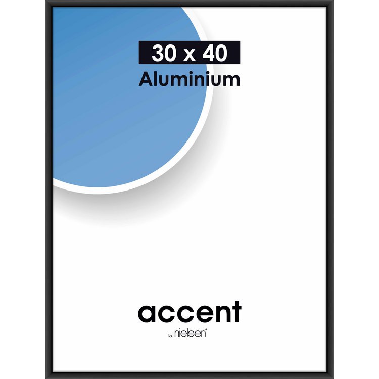 Alu-Rahmen Accent 30x40 Schwarz matt 52426