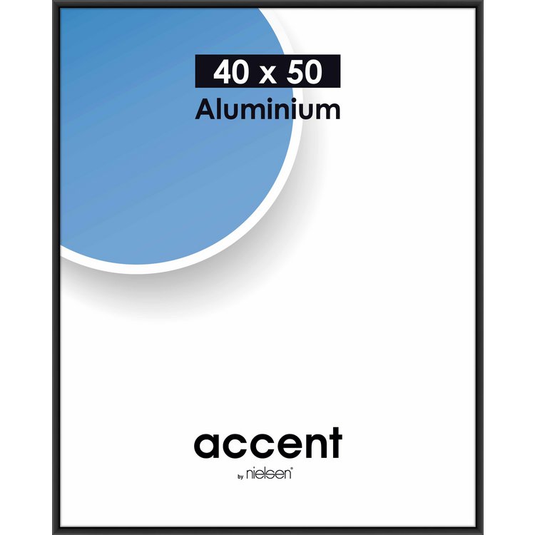 Alu-Rahmen Accent 40x50 Schwarz matt 52526