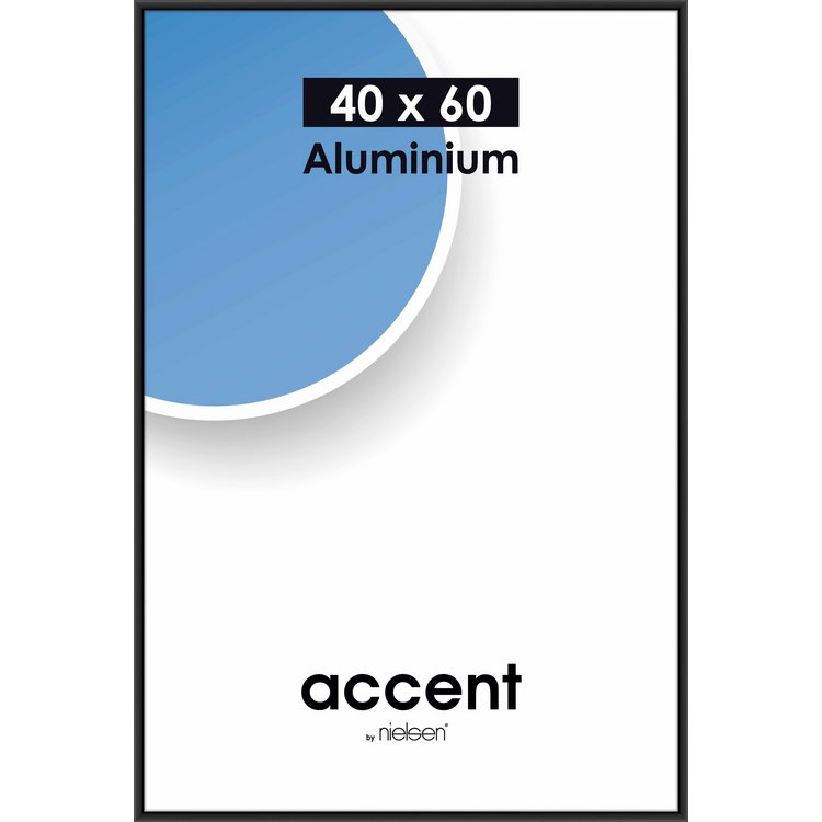 Alu-Rahmen Accent 40x60 Schwarz matt 55126