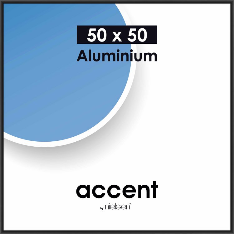 Alu-Rahmen Accent 50x50 Schwarz matt 54326