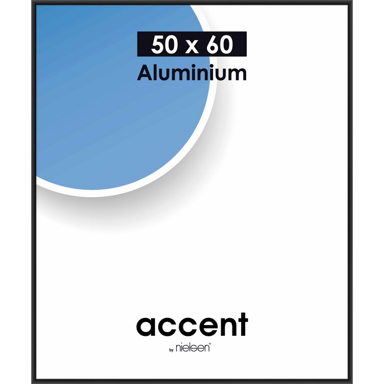Alu-Rahmen Accent 50x60 Schwarz matt 52626