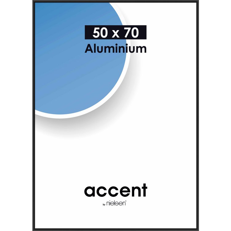 Alu-Rahmen Accent 50x70 Schwarz matt 52726