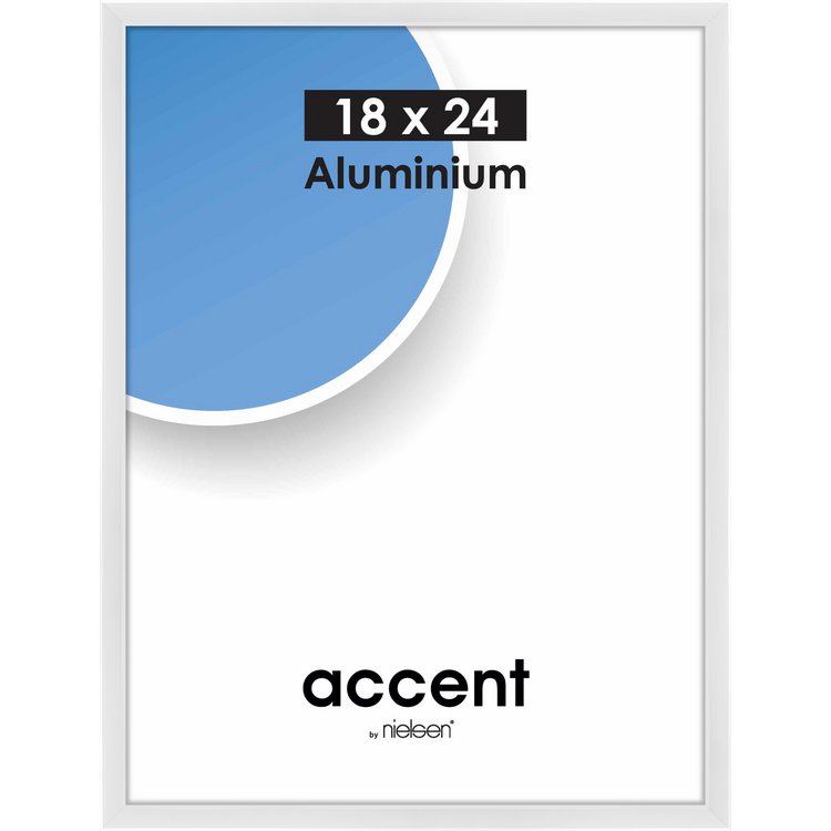 Alu-Rahmen Accent 18x24 Weiß glanz 53439