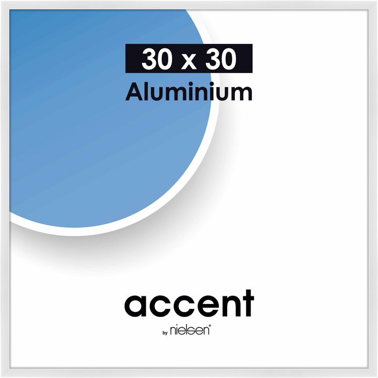 Alu-Rahmen Accent 30x30 Weiß glanz 54139