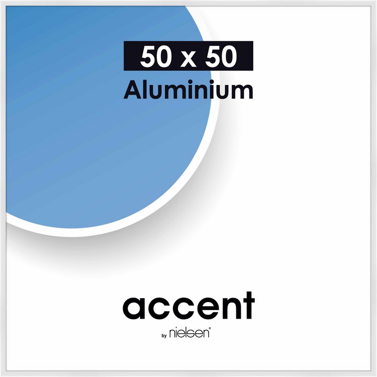 Alu-Rahmen Accent 50x50 Weiß glanz 54339