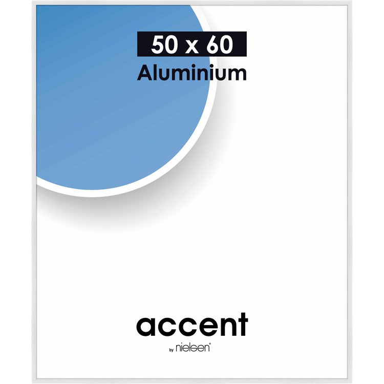 Alu-Rahmen Accent 50x60 Weiß glanz 52639