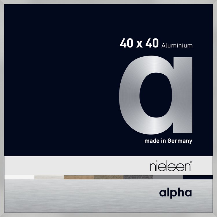 Alu-Rahmen Alpha 40x40 Silber matt 1644004