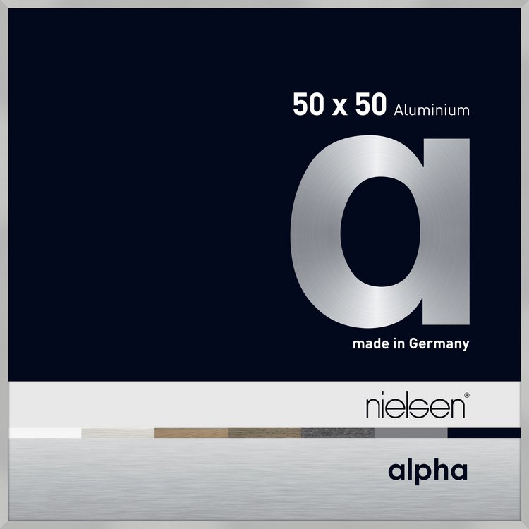 Alu-Rahmen Alpha 50x50 Silber matt 1655004