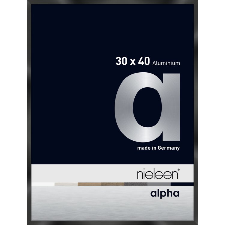 Alu-Rahmen Alpha 30x40 Elo.Schwarz gl. 1630016