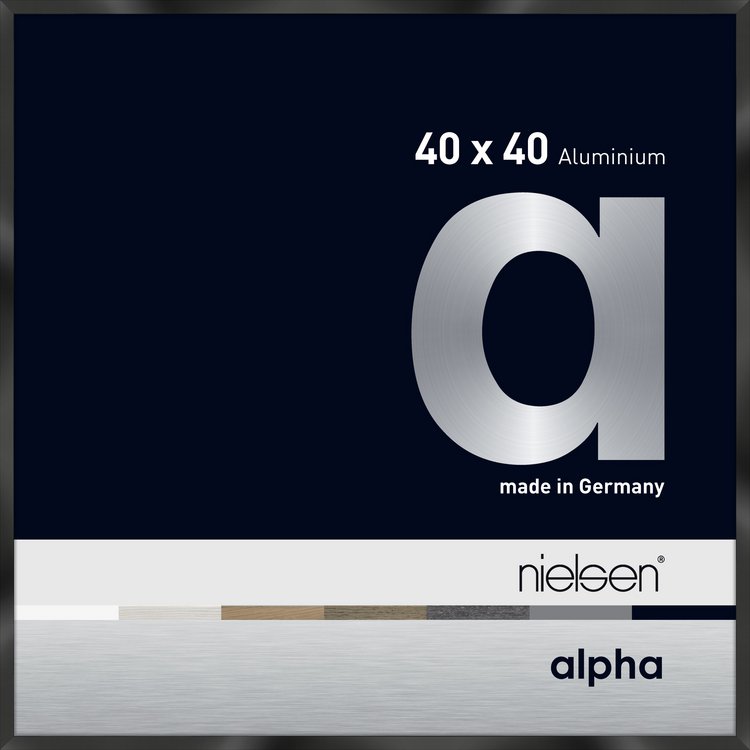 Alu-Rahmen Alpha 40x40 Elo.Schwarz gl. 1644016