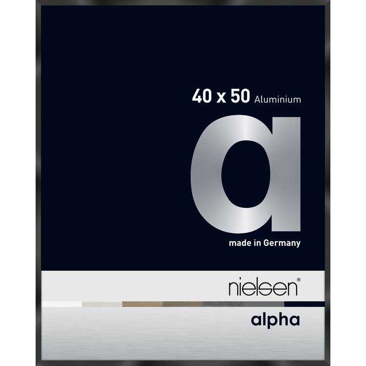 Alu-Rahmen Alpha 40x50 Elo.Schwarz gl. 1640016