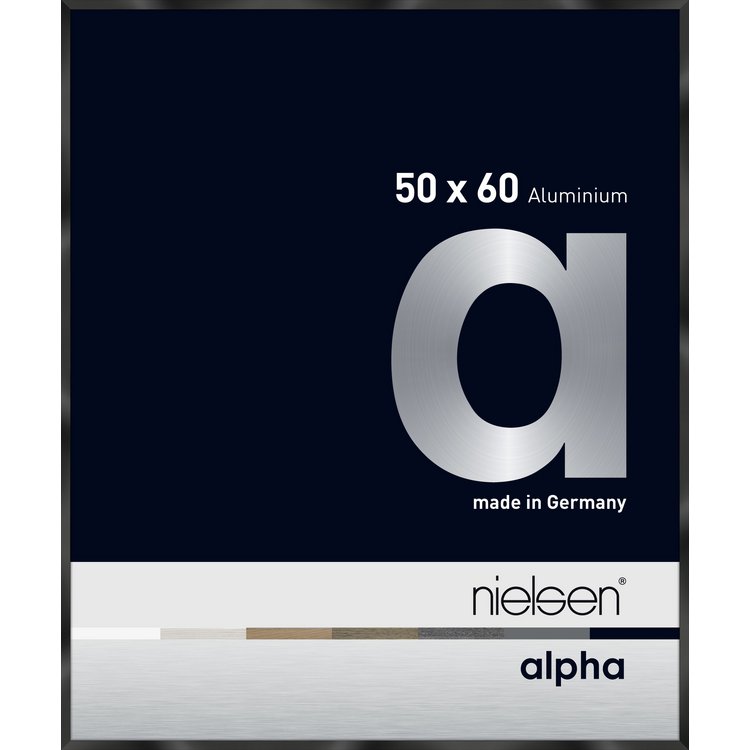 Alu-Rahmen Alpha 50x60 Elo.Schwarz gl. 1650016