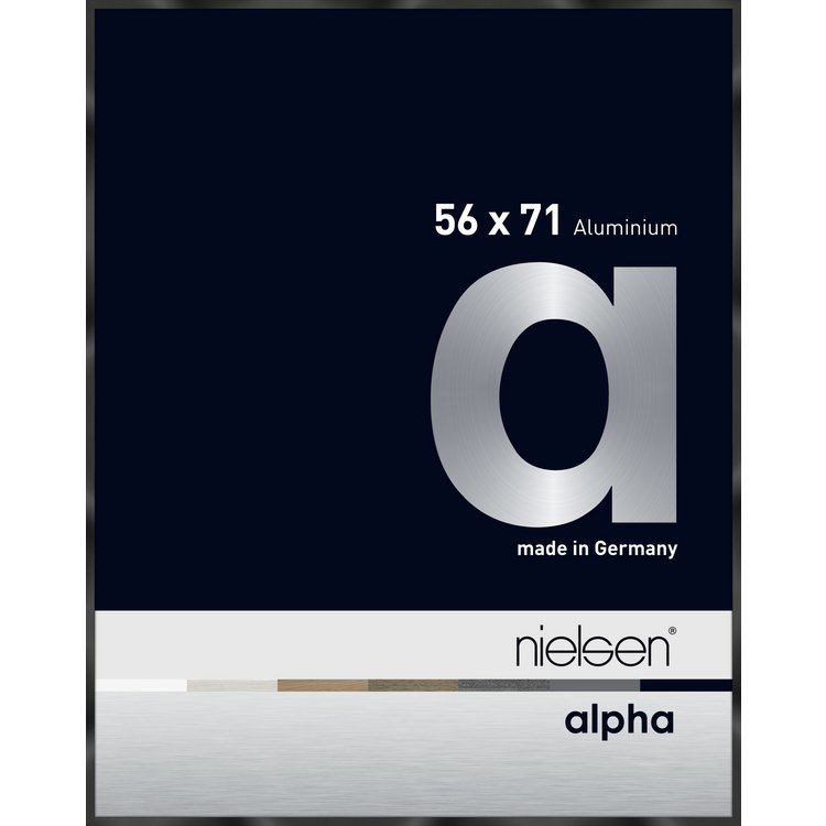 Alu-Rahmen Alpha 56x71 Elo.Schwarz gl. 1657016