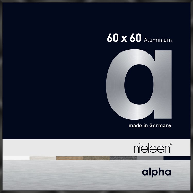 Alu-Rahmen Alpha 60x60 Elo.Schwarz gl. 1666016
