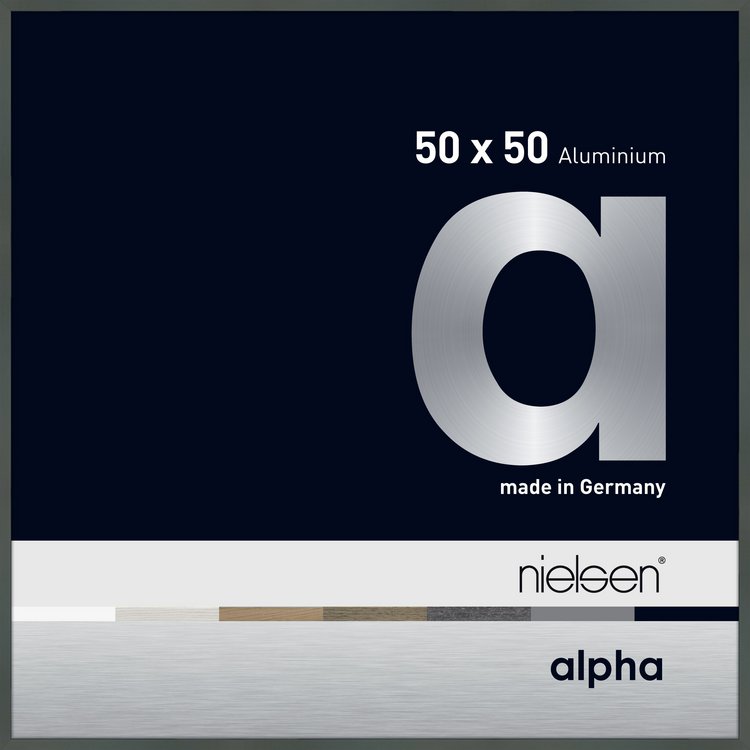 Alu-Rahmen Alpha 50x50 Platin 1655019