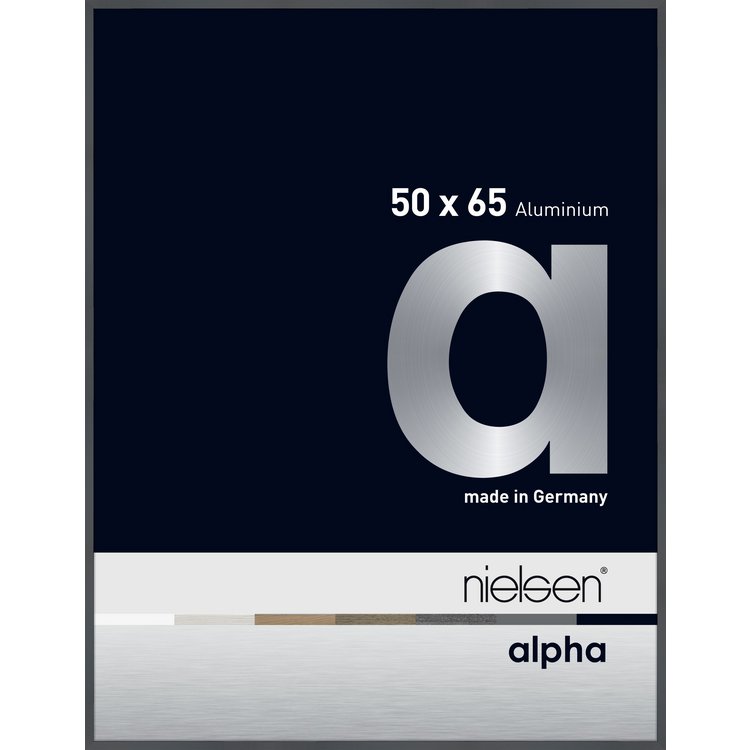 Alu-Rahmen Alpha 50x65 Dunkelgrau gl. 1651020