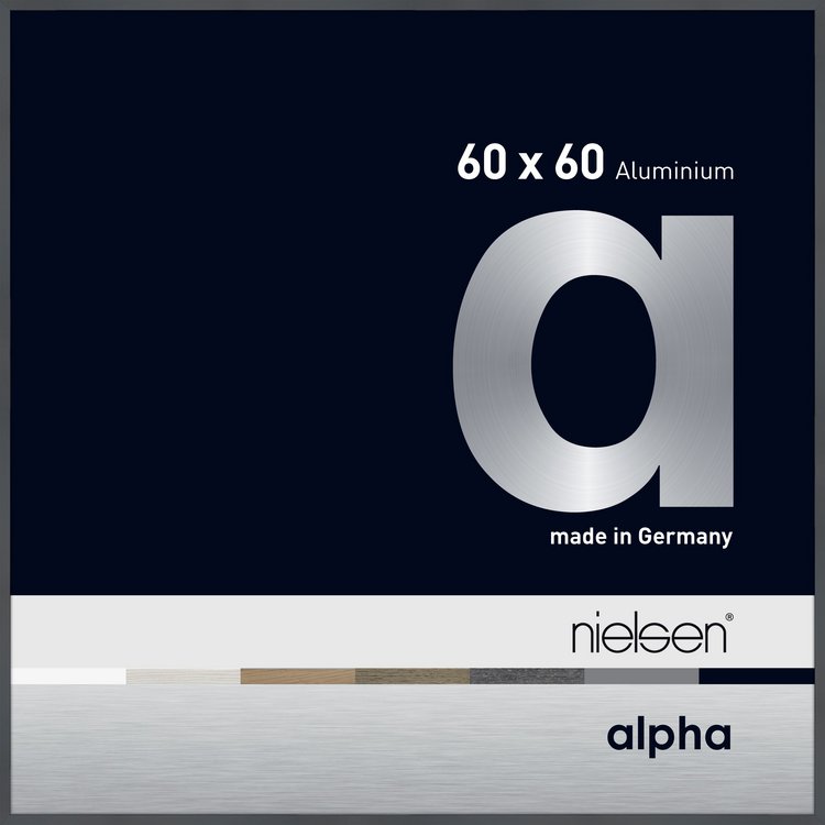 Alu-Rahmen Alpha 60x60 Dunkelgrau gl. 1666020