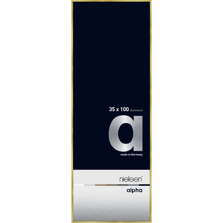 Alu-Rahmen Alpha 35x100 Brushed Gold 1695220
