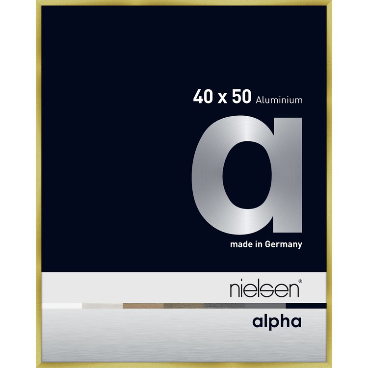 Alu-Rahmen Alpha 40x50 Brushed Gold 1640220