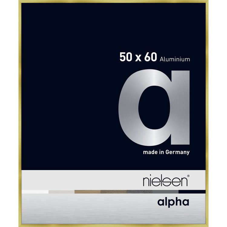 Alu-Rahmen Alpha 50x60 Brushed Gold 1650220
