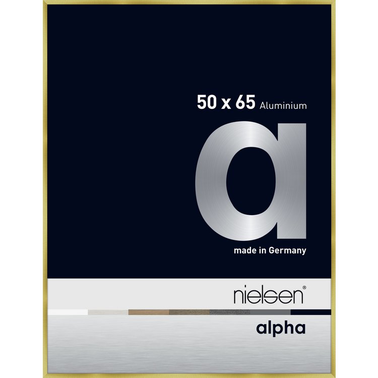 Alu-Rahmen Alpha 50x65 Brushed Gold 1651220