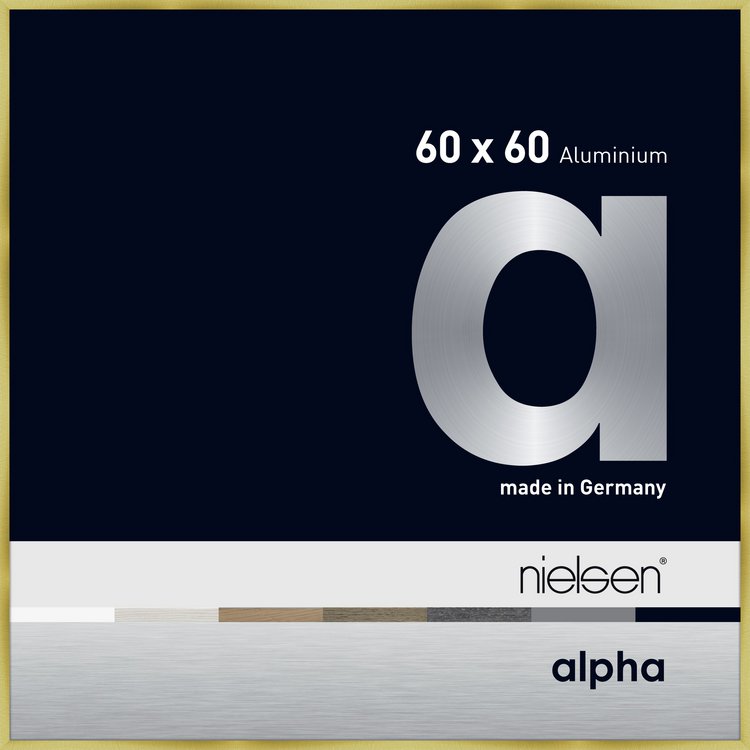 Alu-Rahmen Alpha 60x60 Brushed Gold 1666220