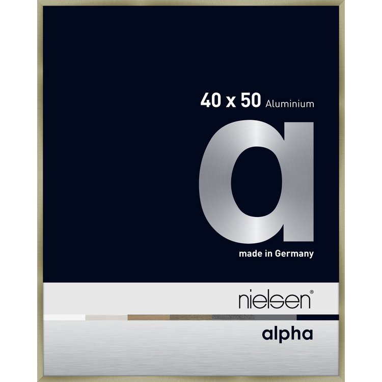 Alu-Rahmen Alpha 40x50 Brus.Edelstahl 1640225