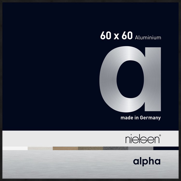 Alu-Rahmen Alpha 60x60 Elo.Schwarz m. 1666250