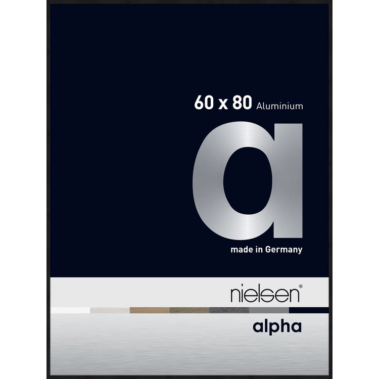 Alu-Rahmen Alpha 60x80 Elo.Schwarz m. 1662250