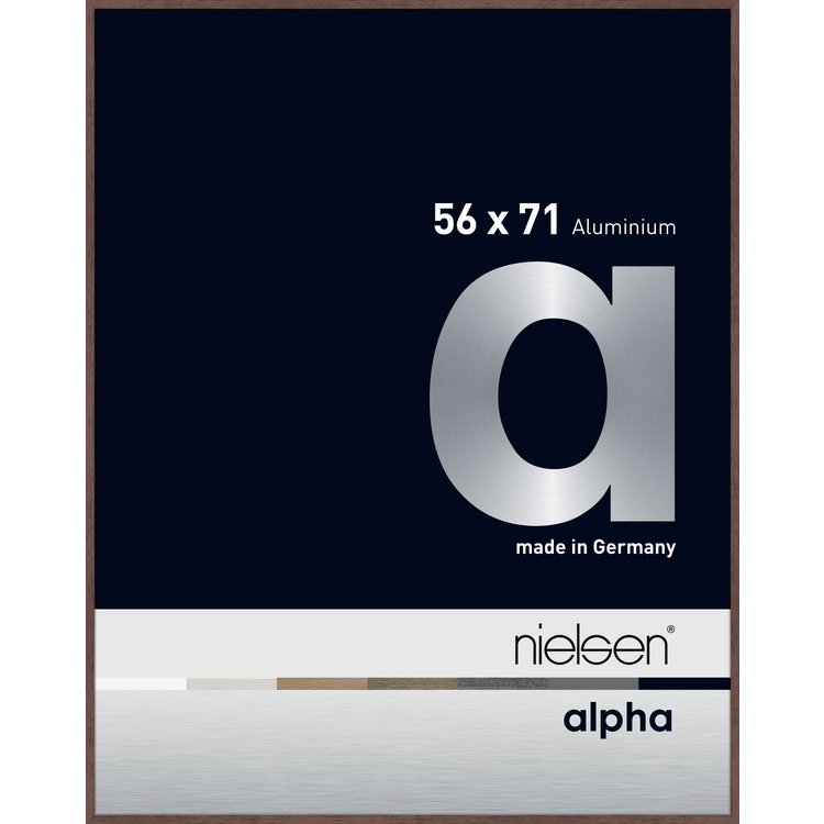 Alu-Rahmen Alpha 56x71 Wengé hell 1657515