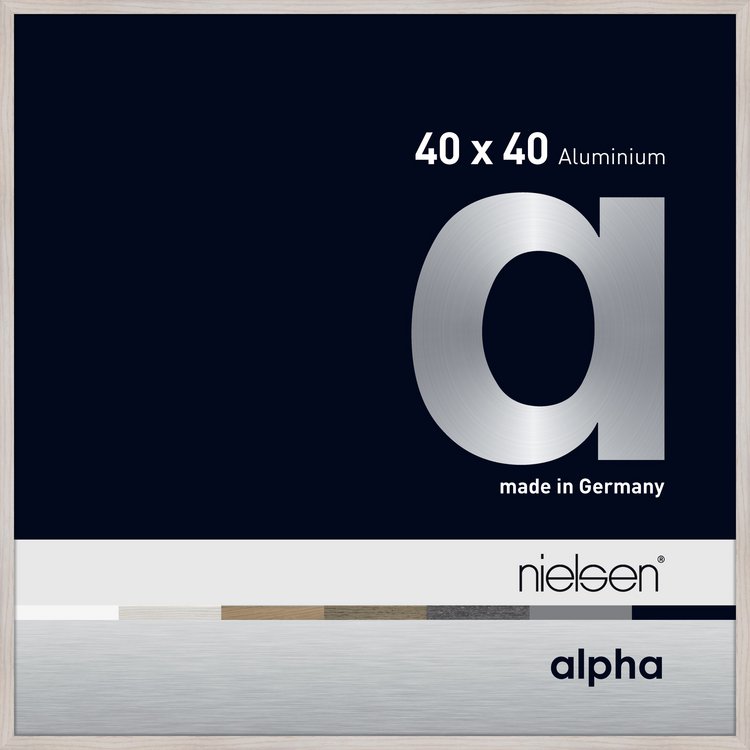 Alu-Rahmen Alpha 40x40 Eiche Weiß 1644525