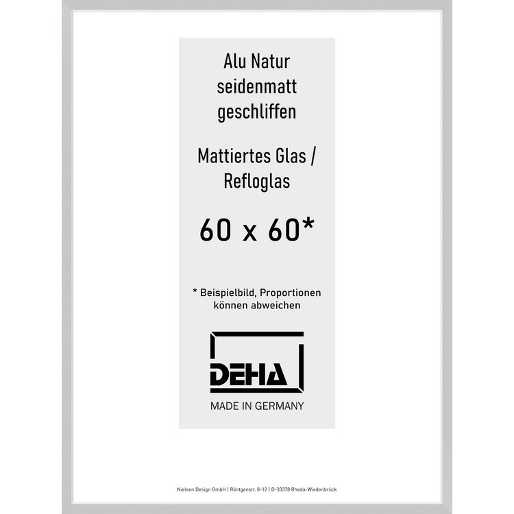 Alu-Rahmen Deha Profil II 60 x 60 Alu Natur Reflo 0002RG-024-NAMA