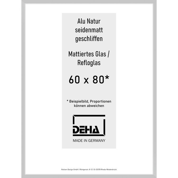 Alu-Rahmen Deha Profil II 60 x 80 Alu Natur Reflo 0002RG-027-NAMA