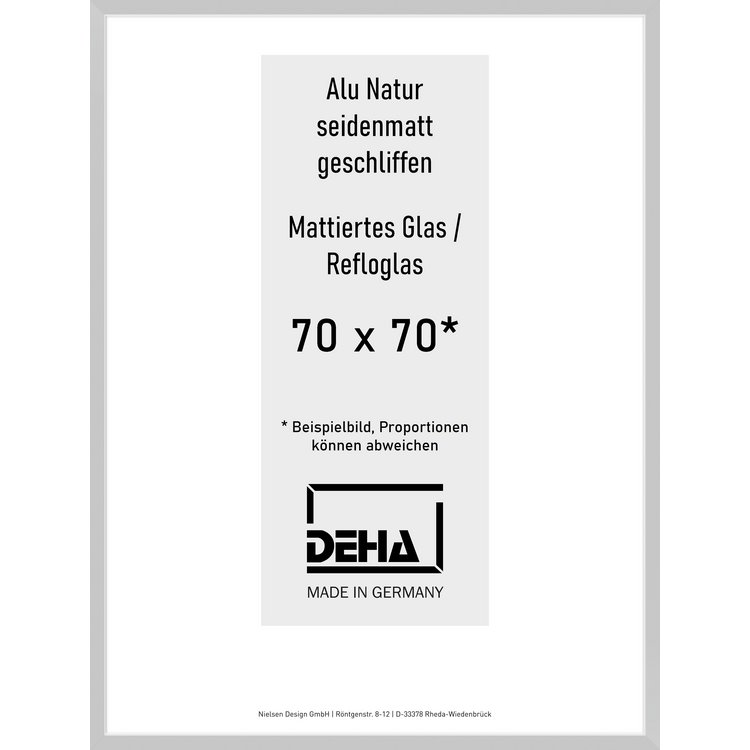 Alu-Rahmen Deha Profil II 70 x 70 Alu Natur Reflo 0002RG-046-NAMA