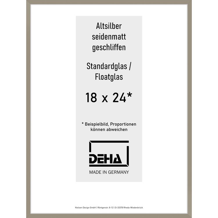 Alu-Rahmen Deha Profil II 18 x 24 Altsilber Float 0002NG-006-ALTS