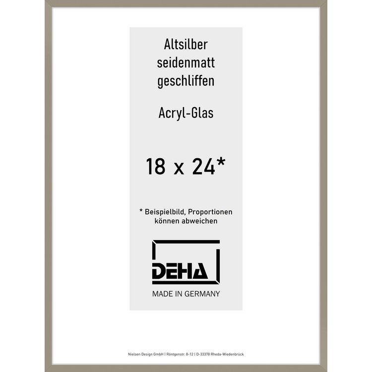 Alu-Rahmen Deha Profil II 18 x 24 Altsilber Acryl 0002AG-006-ALTS