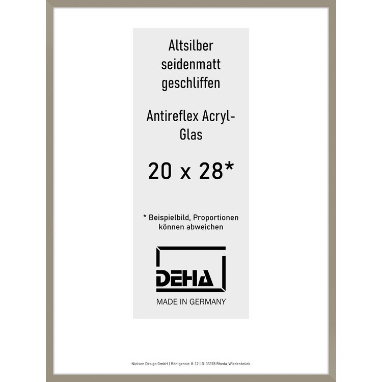 Alu-Rahmen Deha Profil II 20 x 28 Altsilber AR-Acryl 0002EA-007-ALTS