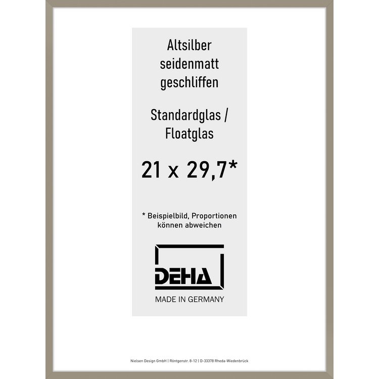 Alu-Rahmen Deha Profil II 21 x 29,7 Altsilber Float 0002NG-001-ALTS