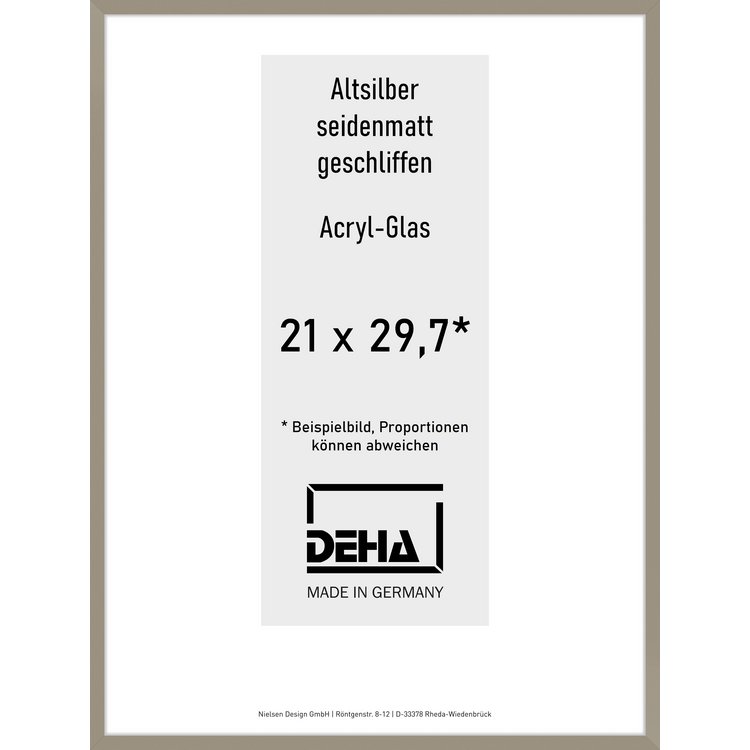 Alu-Rahmen Deha Profil II 21 x 29,7 Altsilber Acryl 0002AG-001-ALTS